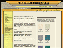 Tablet Screenshot of milesquarefabricstudio.com